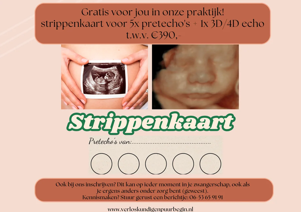 Pretecho-strippenkaart van Verloskundigen PuurBegin